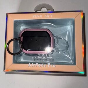 Frosted Protective Case for AirPods Pro Pink and Black